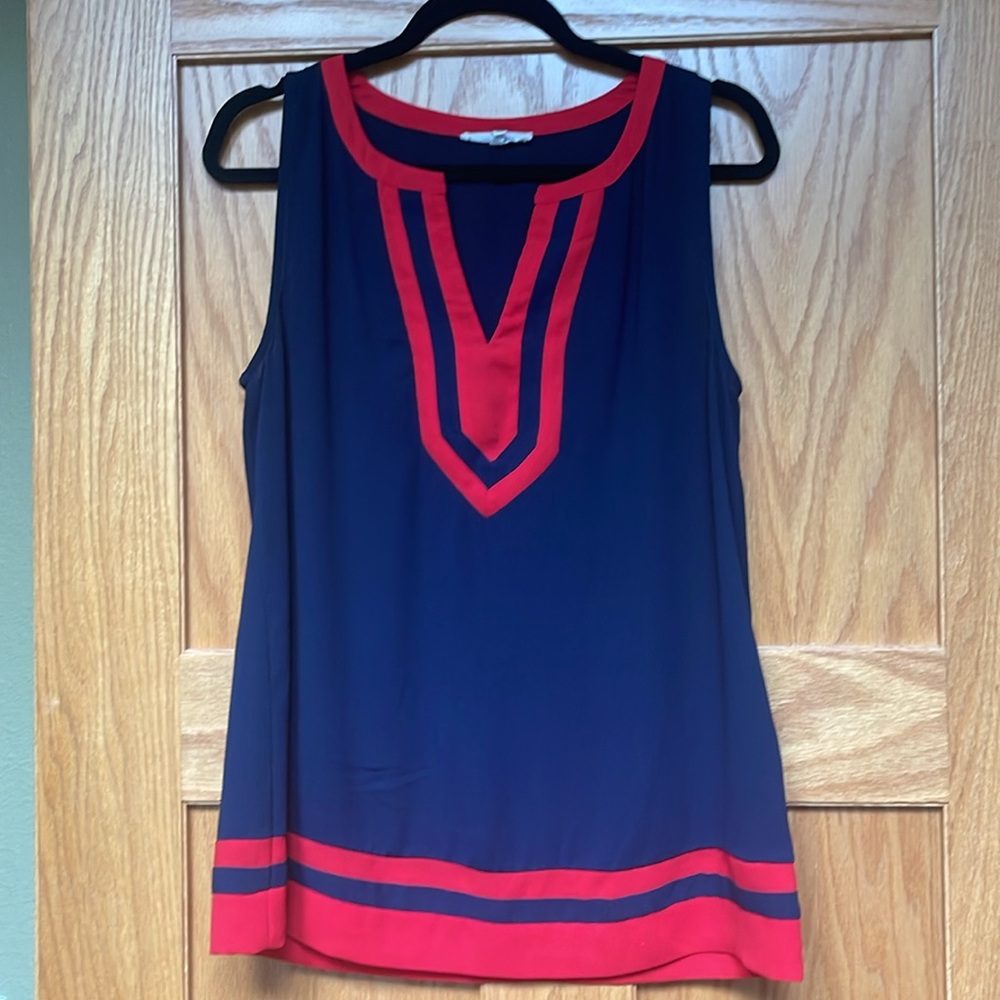 41 Hawthorne Flynn Colorblock Sleeveless Blouse